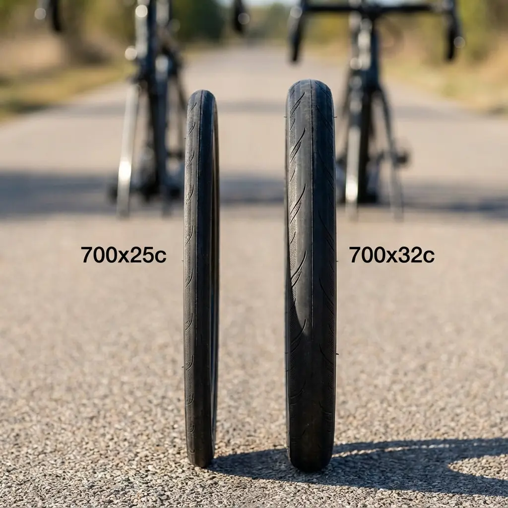 25cと32cタイヤの比較