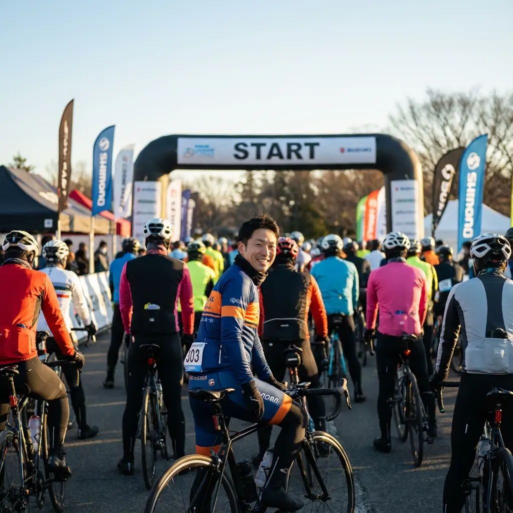 サイクルイベント スタート風景