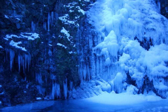 払沢の滝 氷瀑