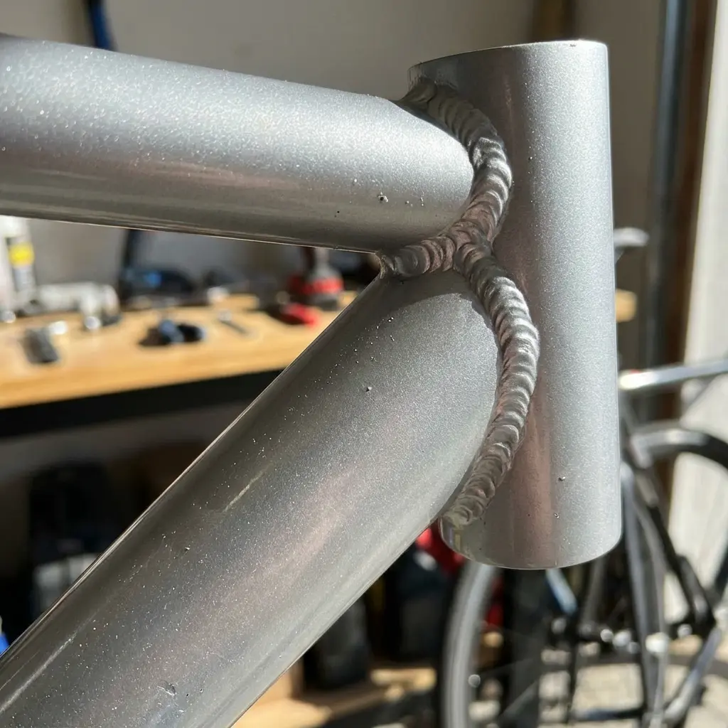 アルミフレームの溶接部分