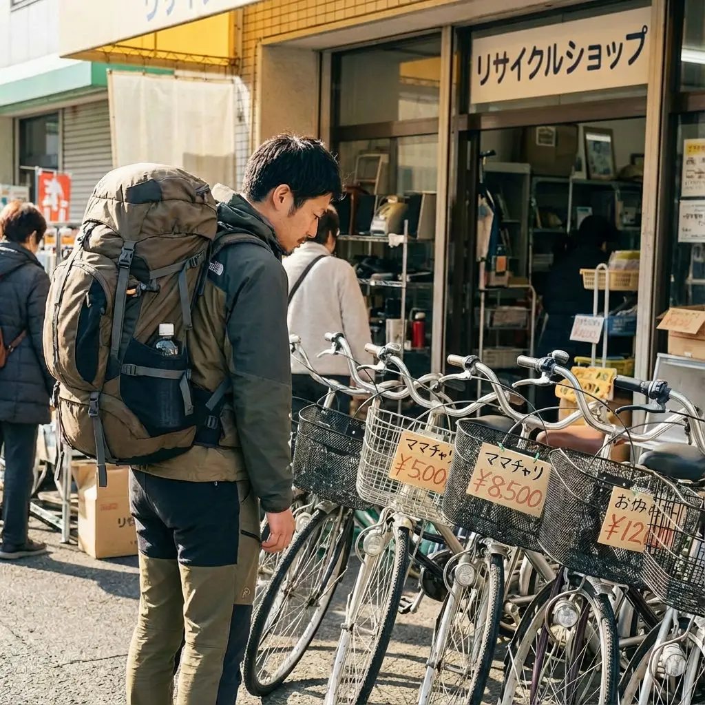 そんなのあり？ママチャリで輪行キャンプ旅【現地調達の極意】