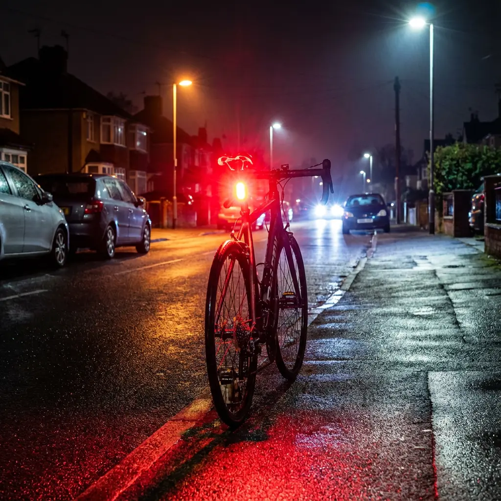 夜間走行時のリアライト使用イメージ