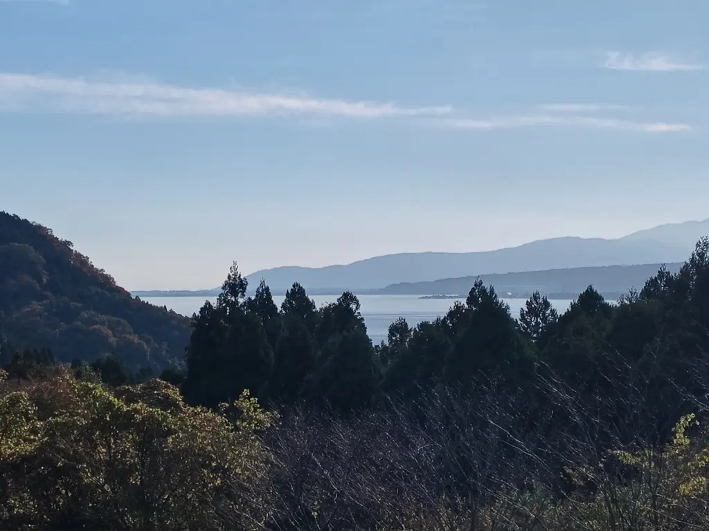 道の駅マキノ追坂峠からの北びわ湖の眺望