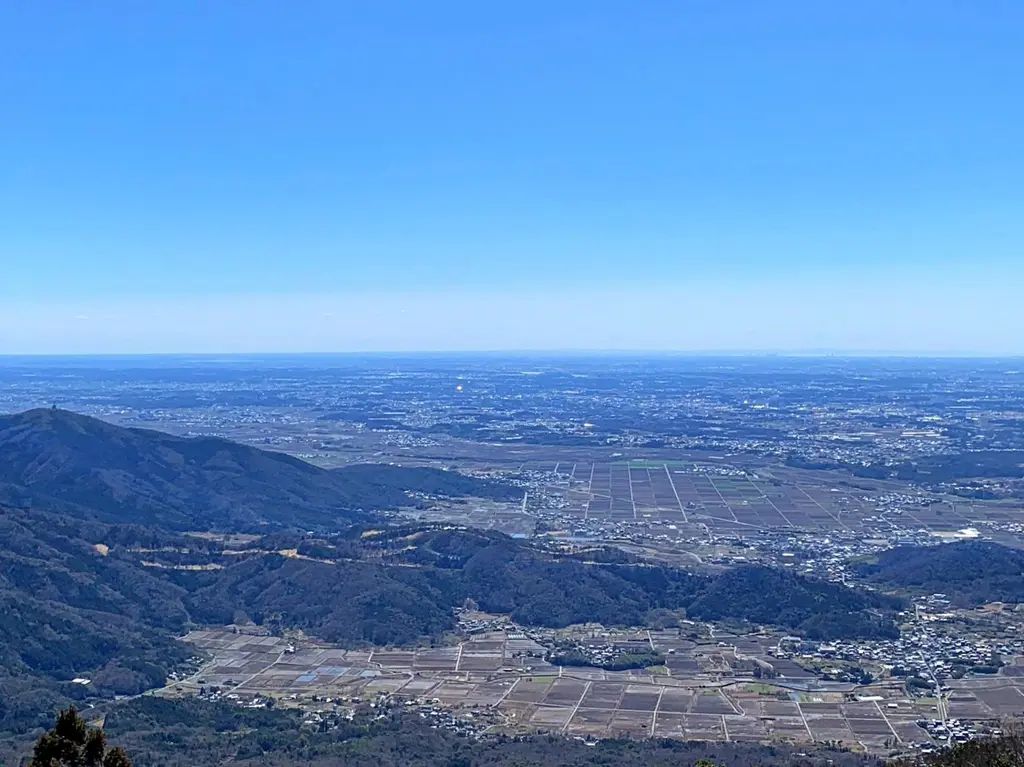 筑波山山頂からの関東平野眺望