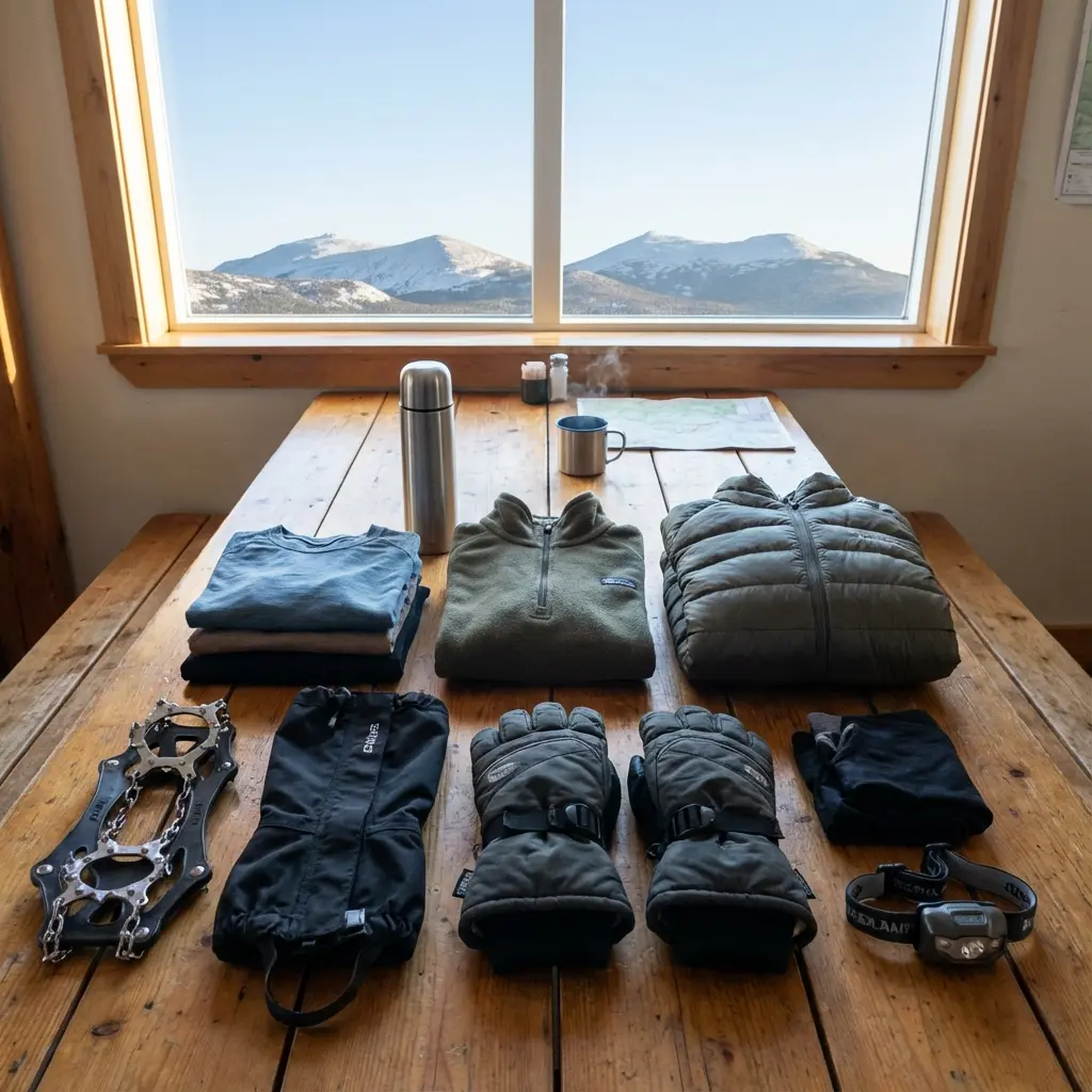 【冬の低山登山】装備完全ガイド｜必須アイテム（アイゼン・服装）と選び方