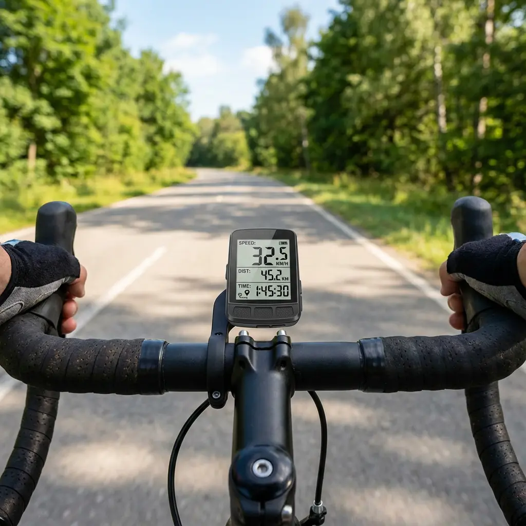 サイクルコンピューター装着イメージ