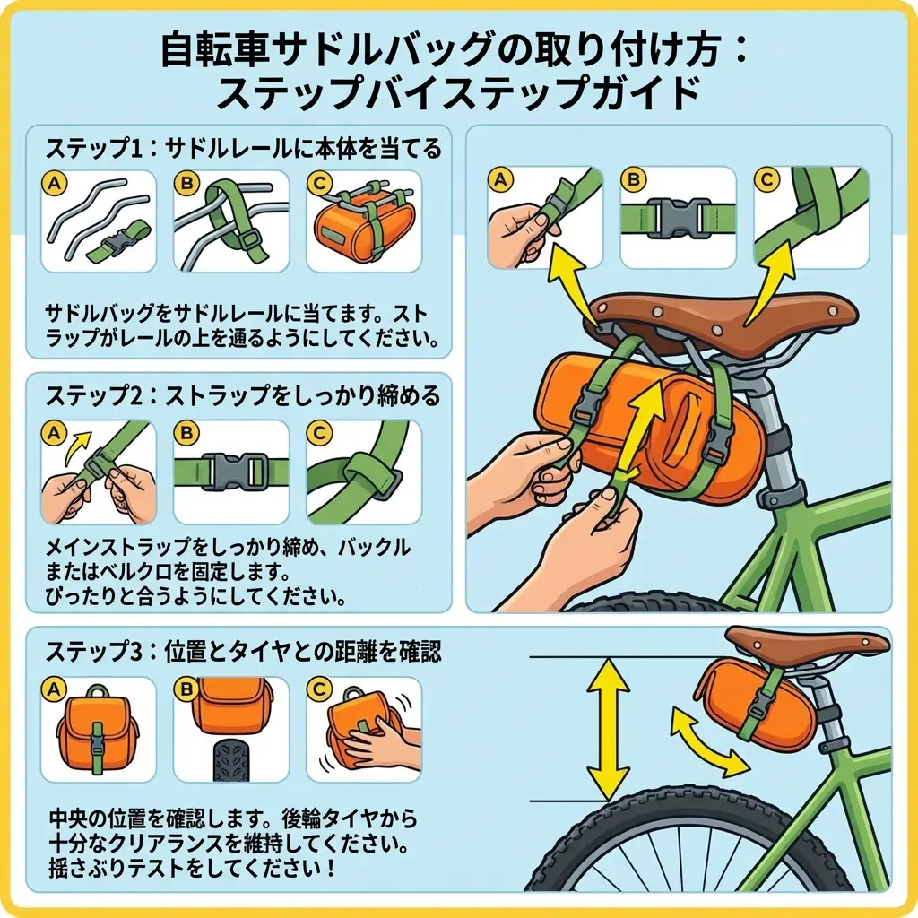 サドルバッグ取り付け手順