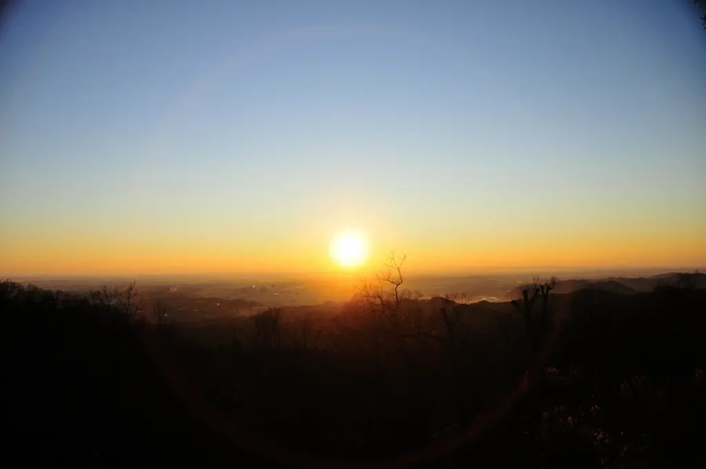 高尾山山頂からのご来光