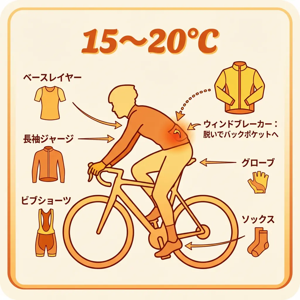 暖かくなった日中の服装例