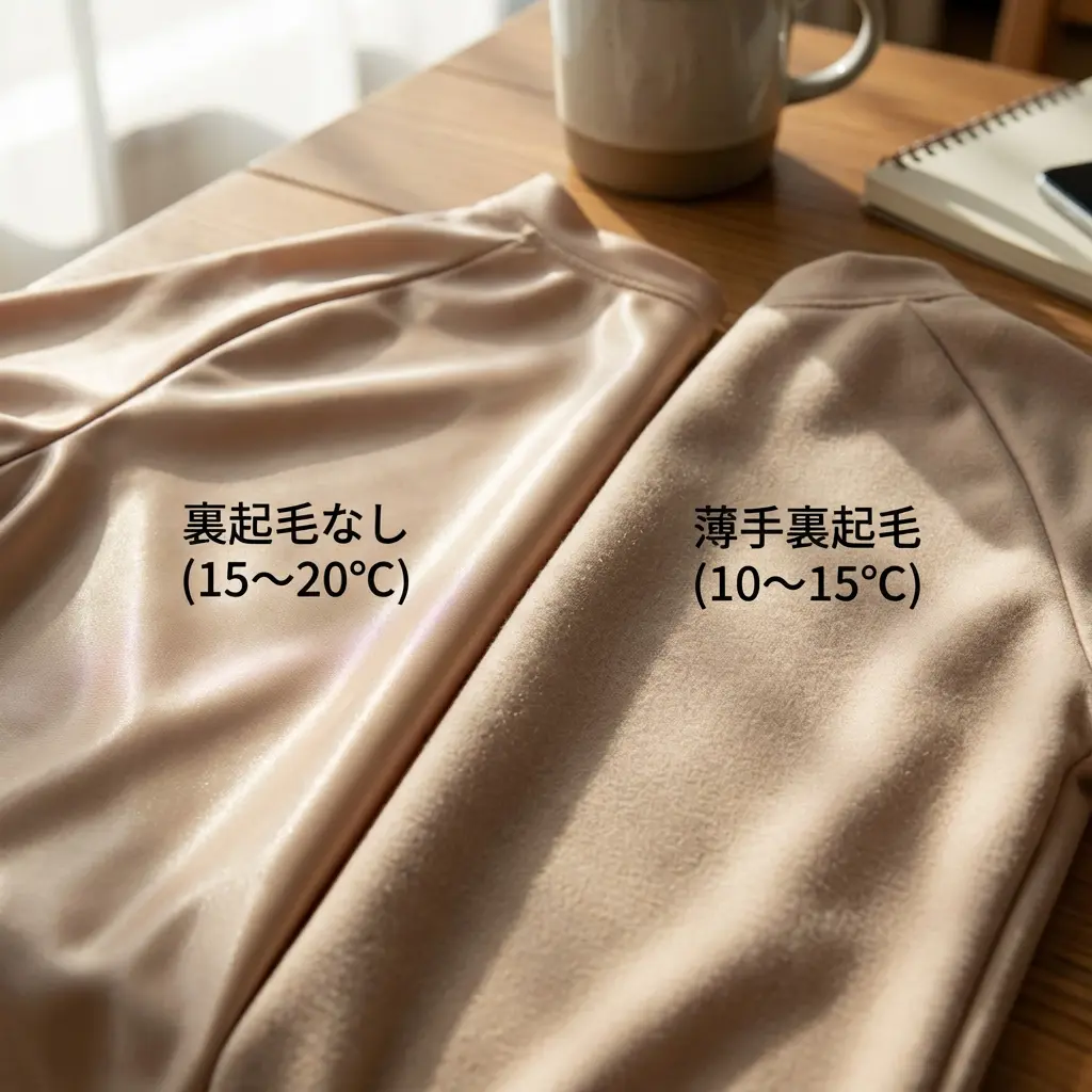 サイクルジャージの裏起毛素材の質感