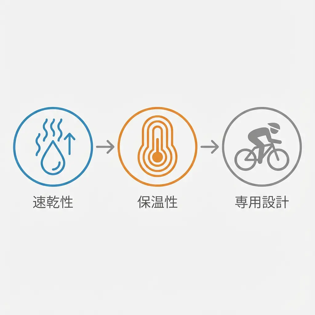 冬用ベースレイヤー選びの3つのポイント