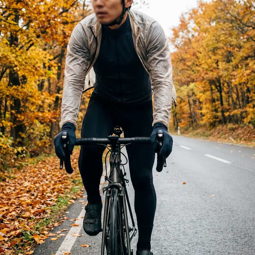 気温10度前後のサイクリング服装例