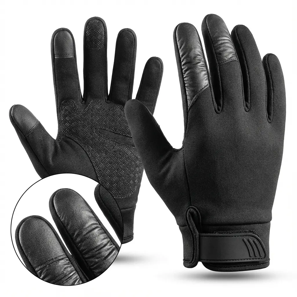 防風・保温機能のある冬用サイクルグローブ