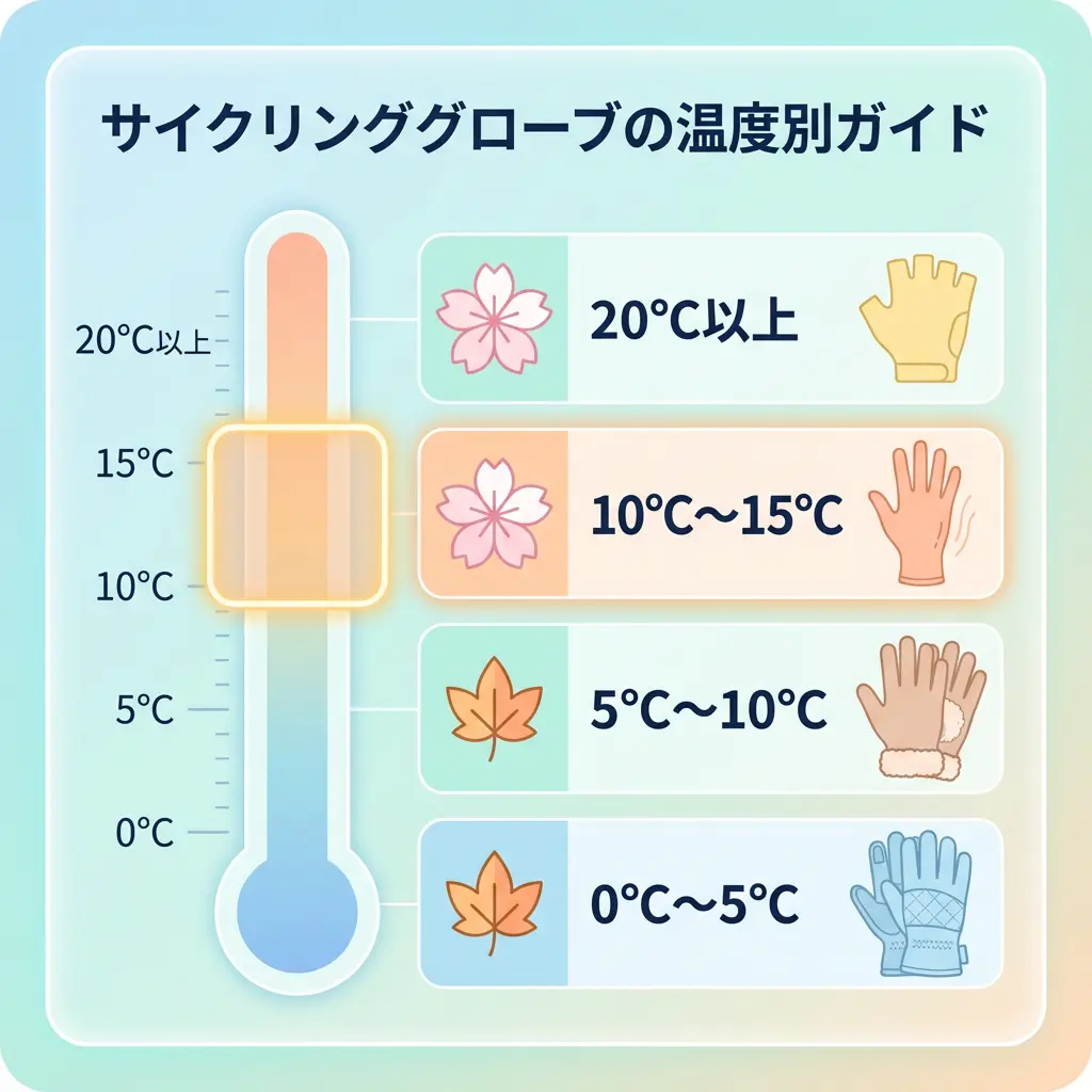 気温別グローブ使い分けチャート
