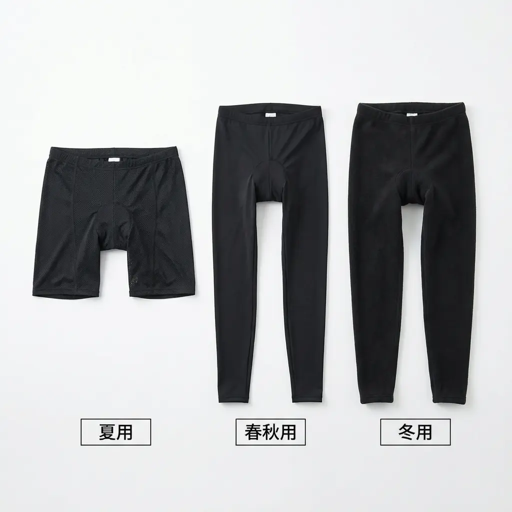 季節別サイクルウェアのコーディネート