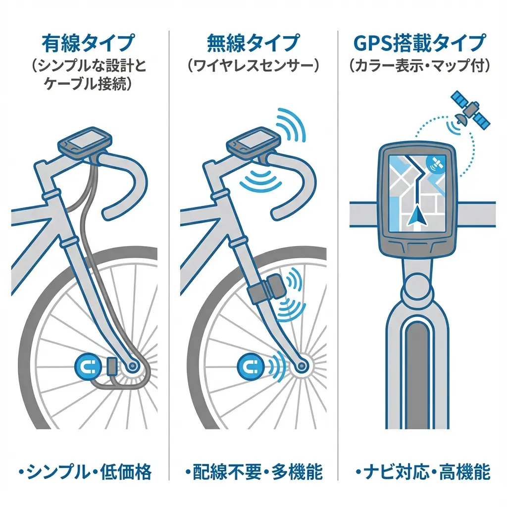 サイクルコンピューターの基本機能