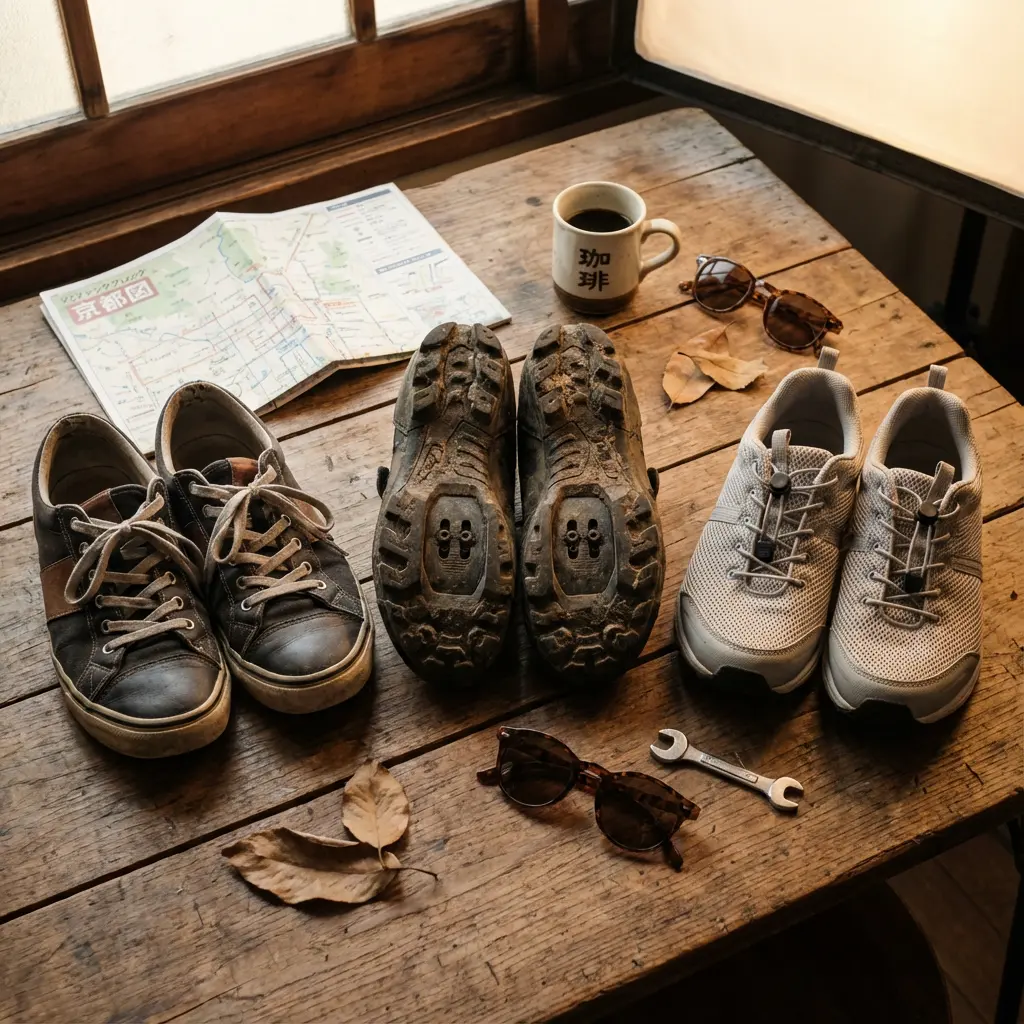 用途別に異なるデザインのサイクリングシューズ