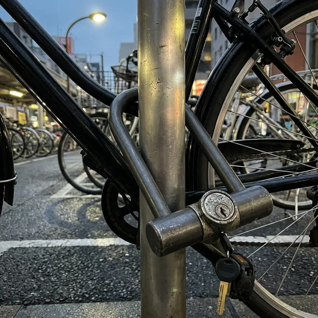 U字ロックによる自転車の施錠