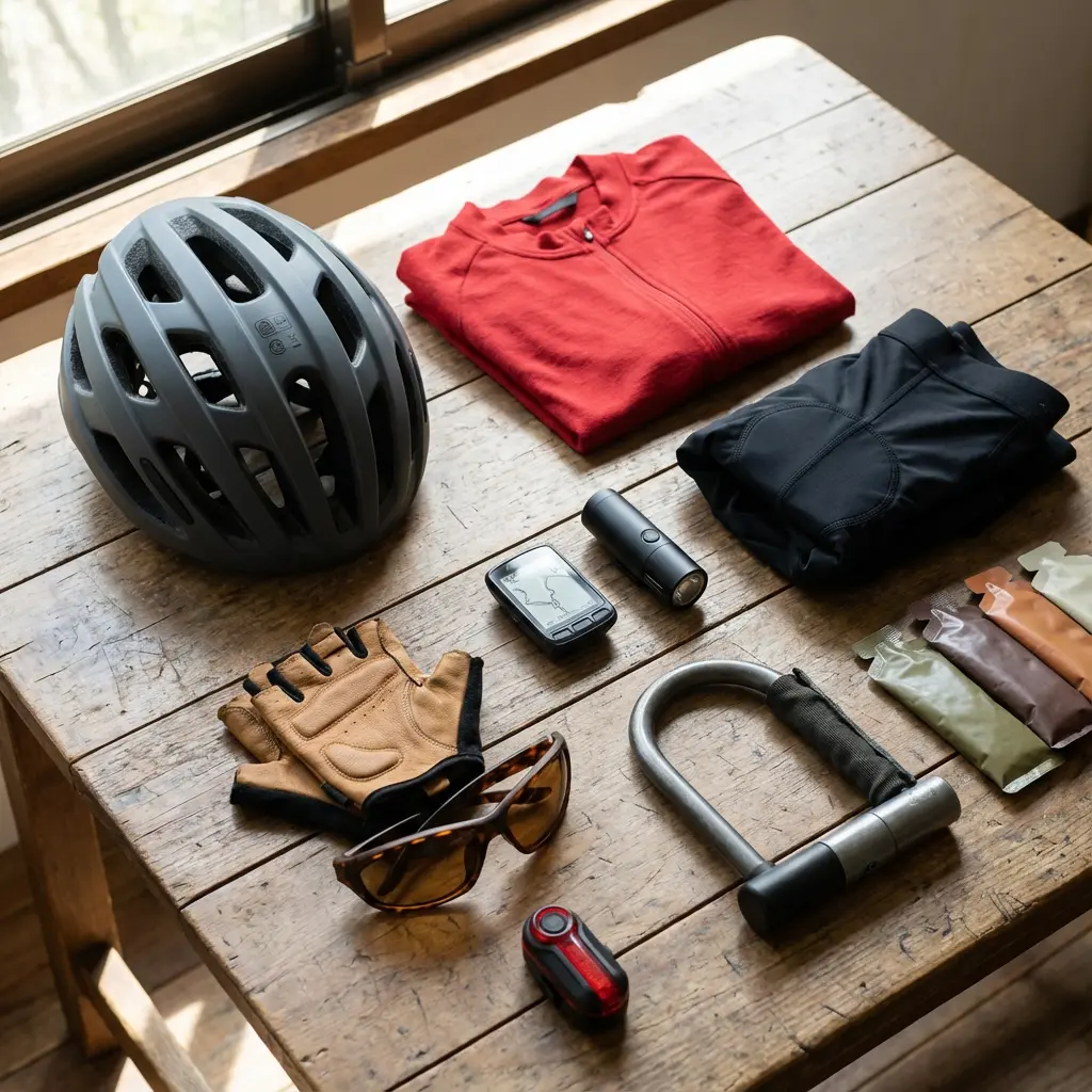 サイクリング装備一式の写真