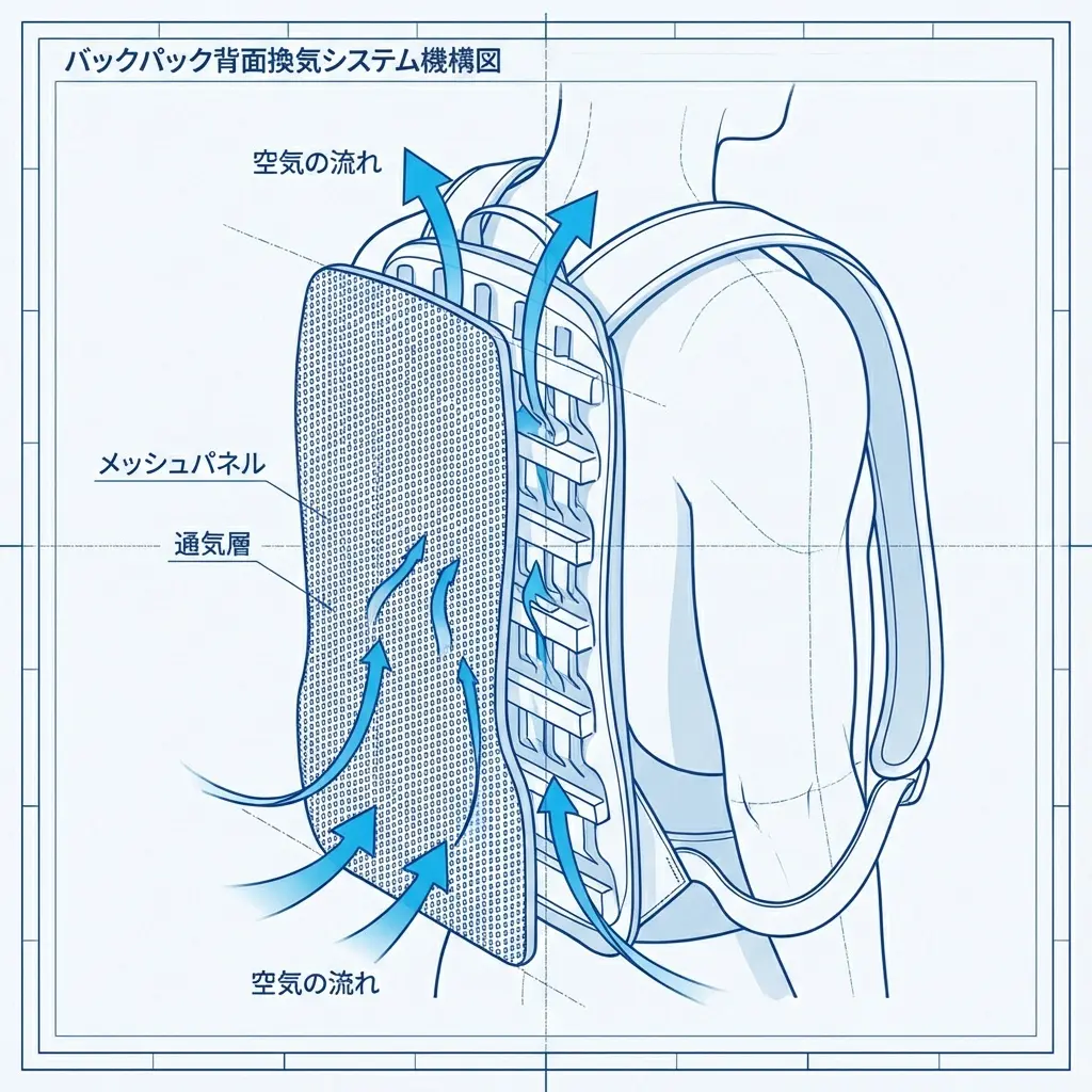 ドイター エアコンフォートシステムの背面通気性