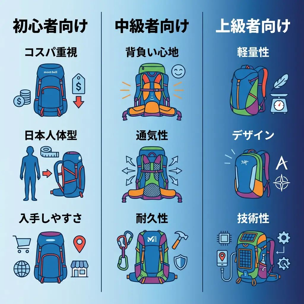 初心者・中級者・上級者向けのブランドマッピング：コスパ重視から技術性重視まで