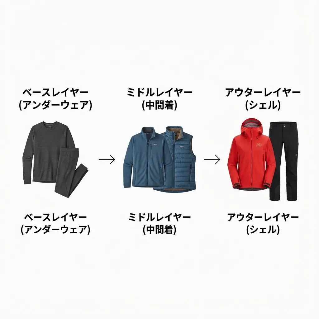 3層レイヤリングシステムの構造