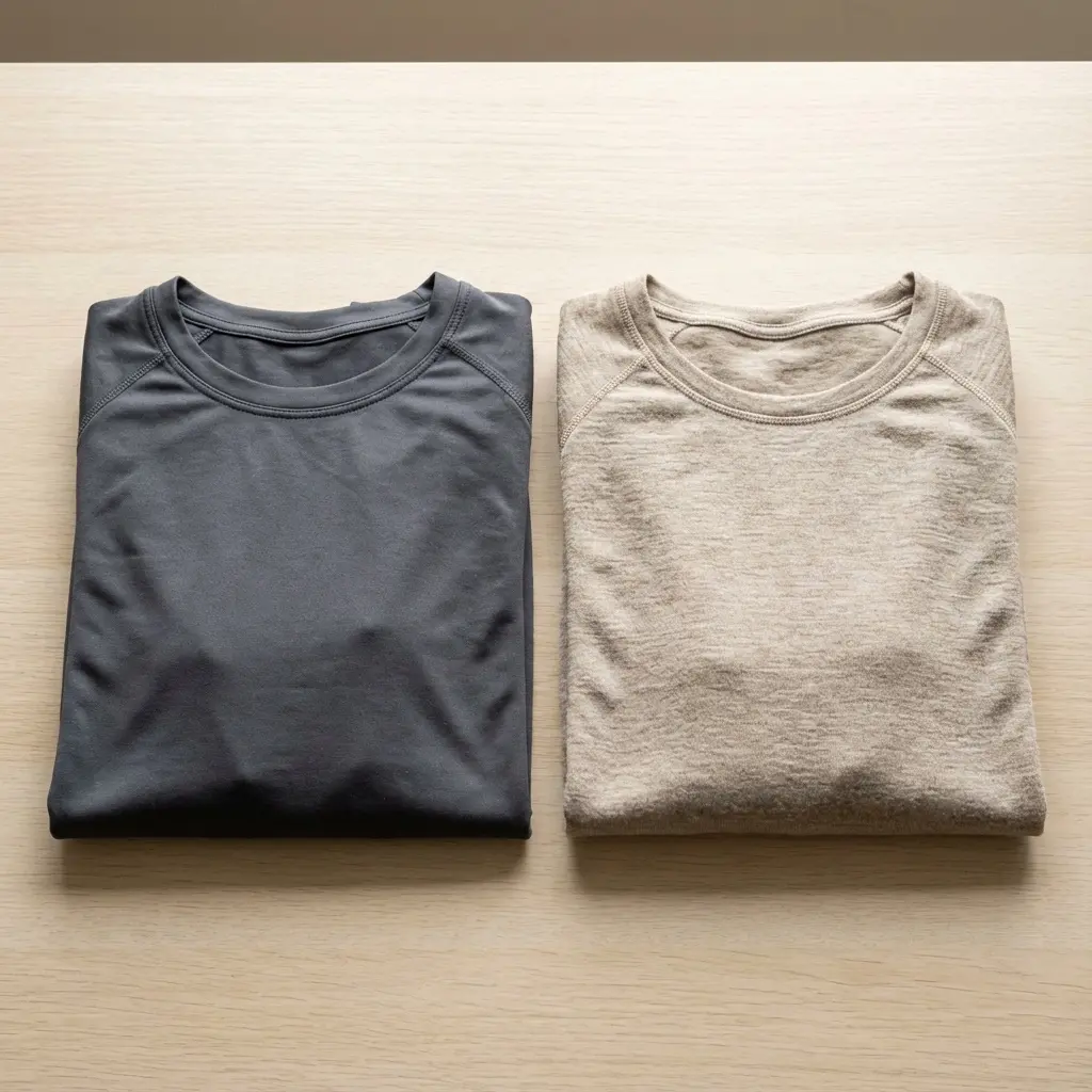 登山用ベースレイヤーの素材比較