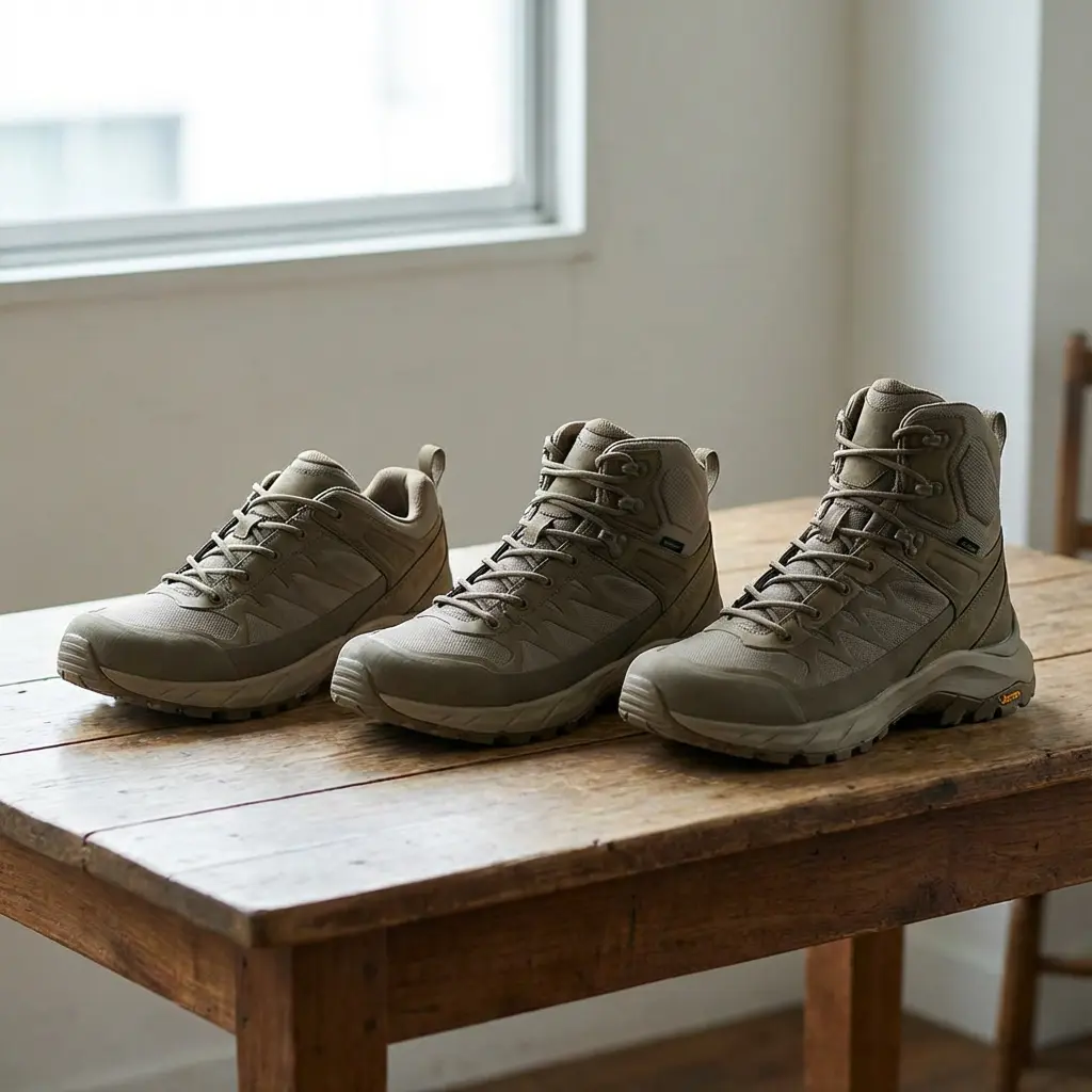 ローカット、ミッドカット、ハイカット登山靴の比較