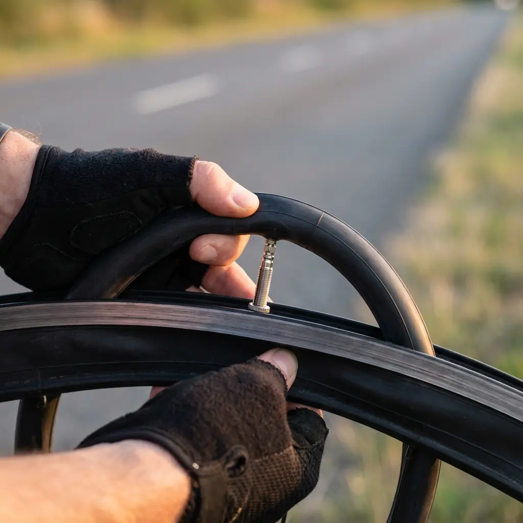 新しいチューブの装着