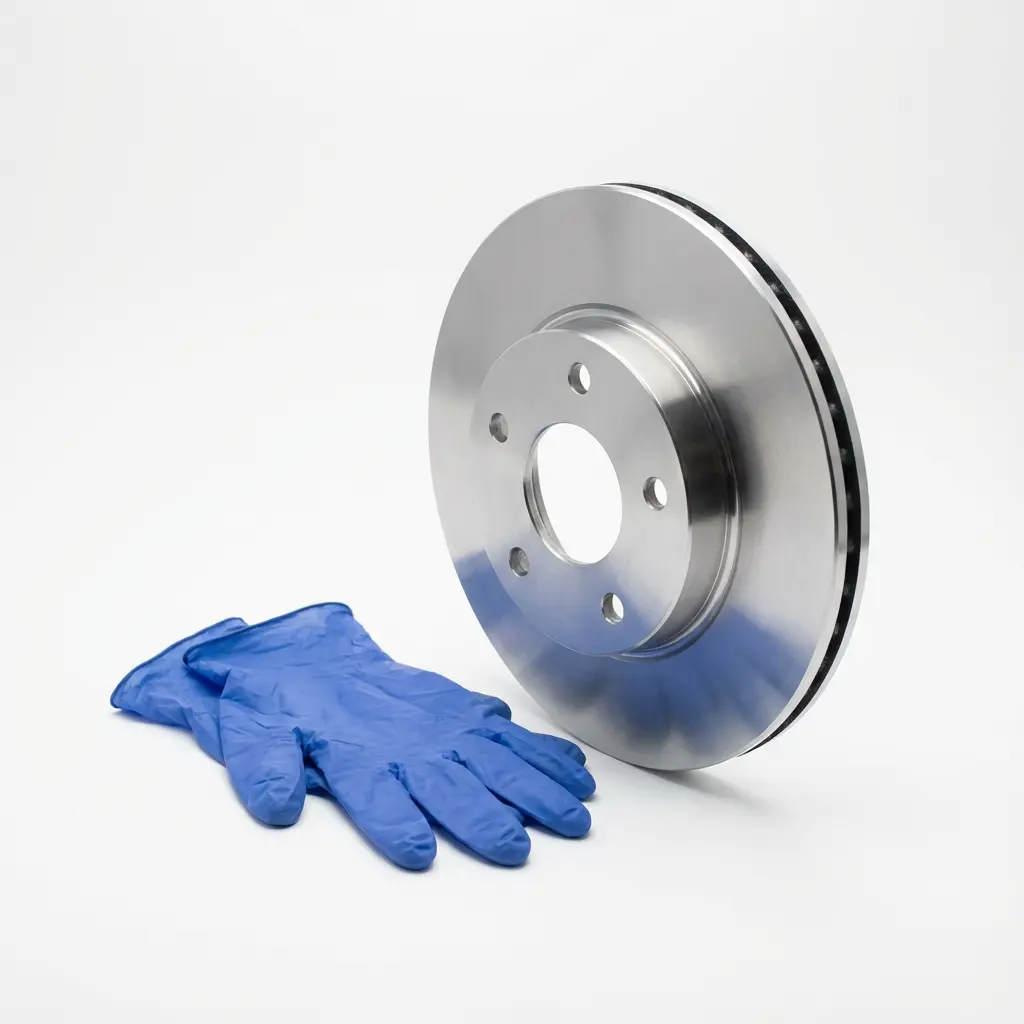 ニトリル手袋と清潔なディスクローター