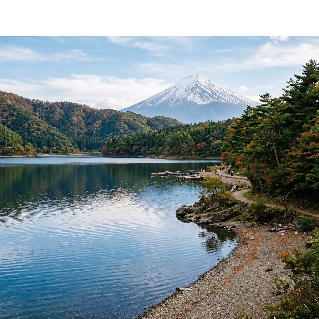 彩湖の湖畔風景