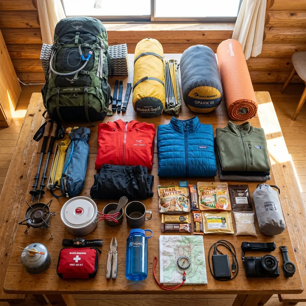縦走登山の装備一式