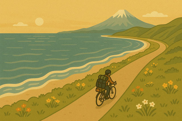 自転車キャンプツーリングのイメージ