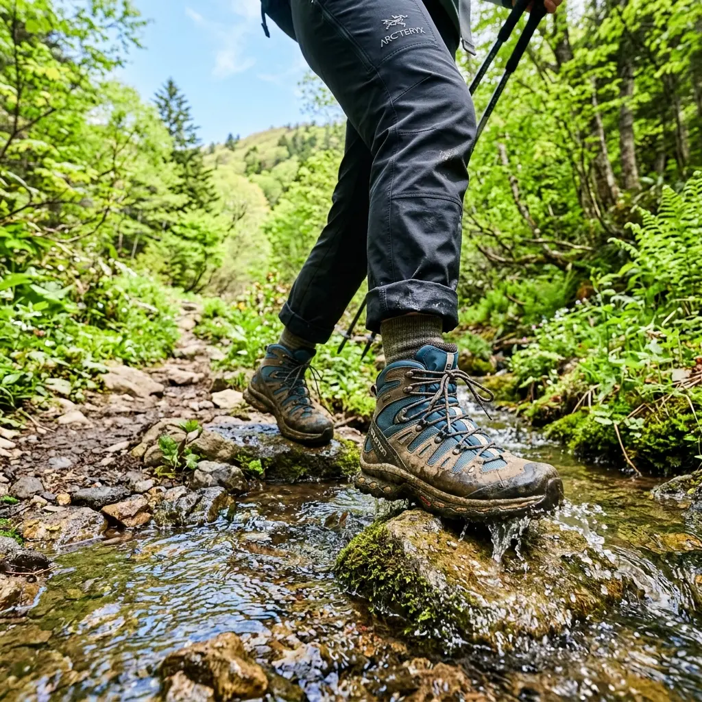 春の登山道を歩く
