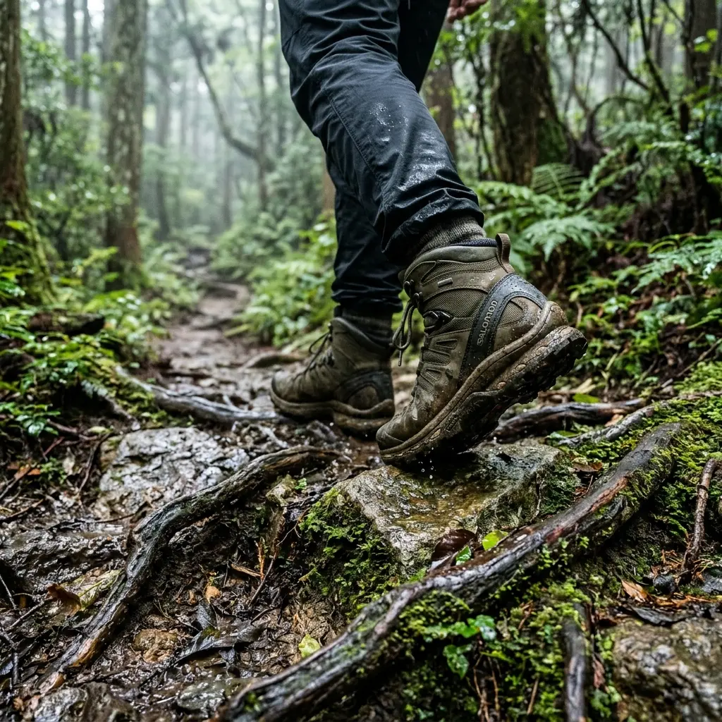 雨上がりの登山道