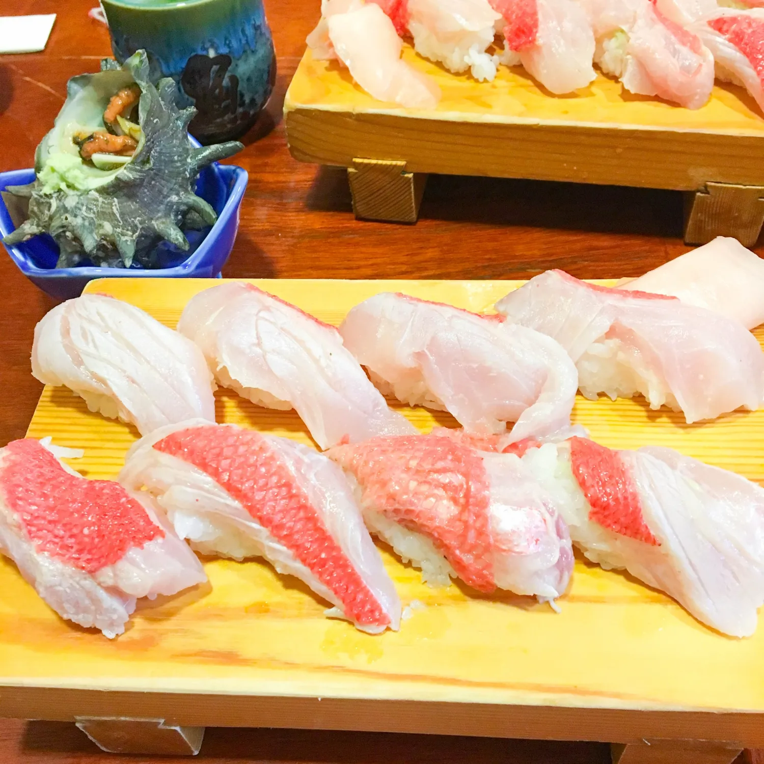 稲取名物・金目鯛の握り寿司
