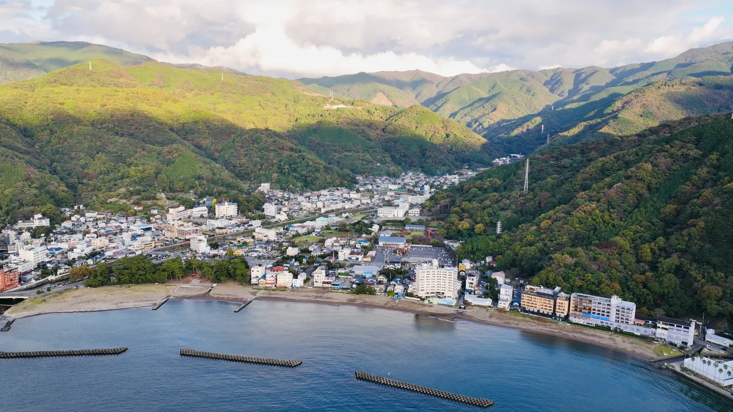 土肥温泉の街並み