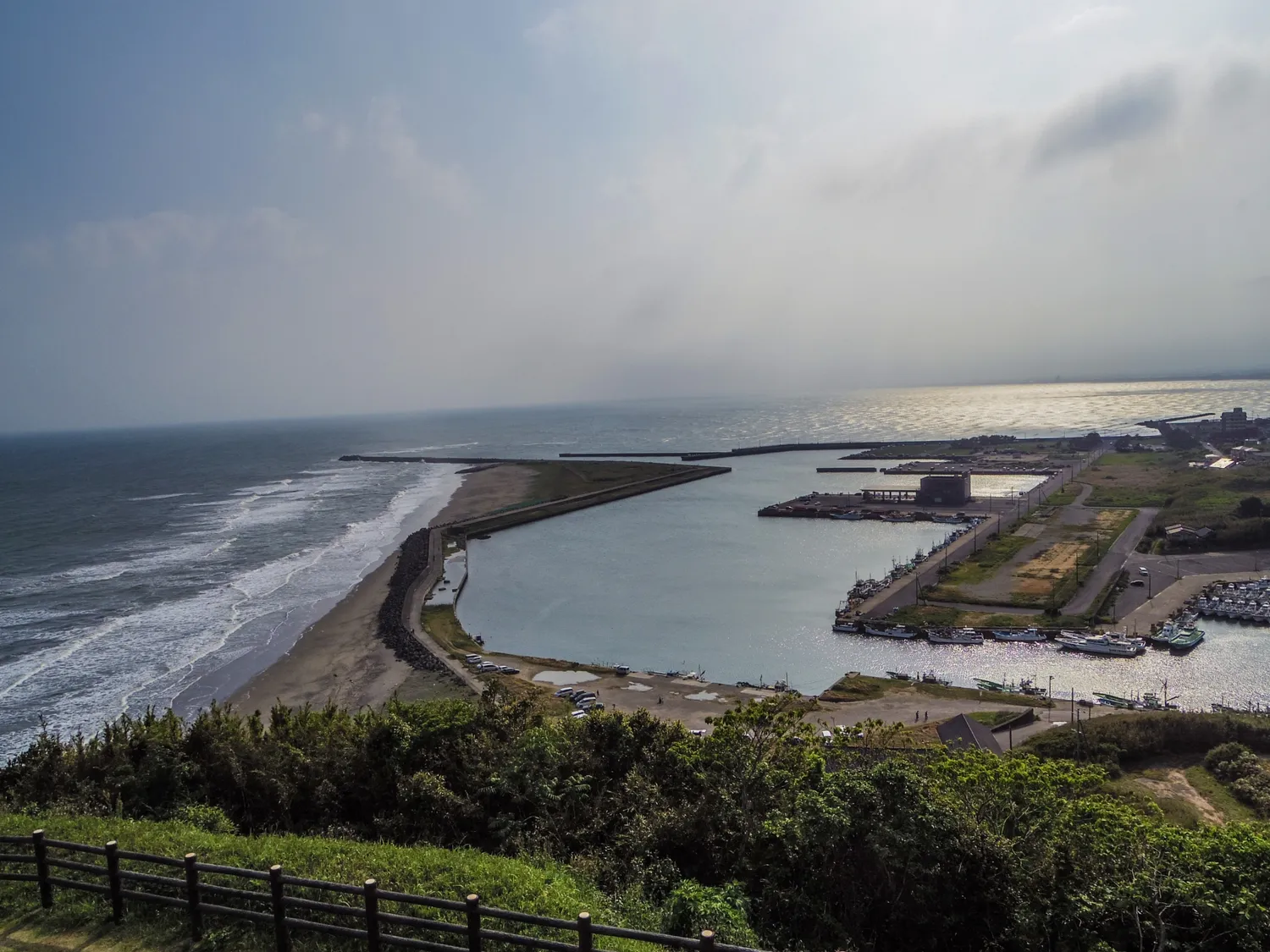 飯岡刑部岬展望館から見る九十九里浜