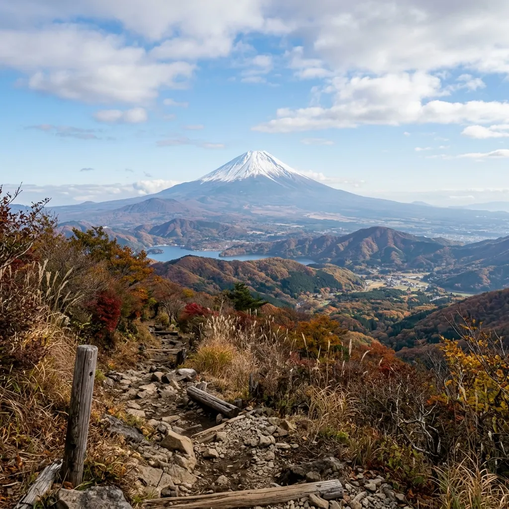 金時山から見る晩秋の富士山