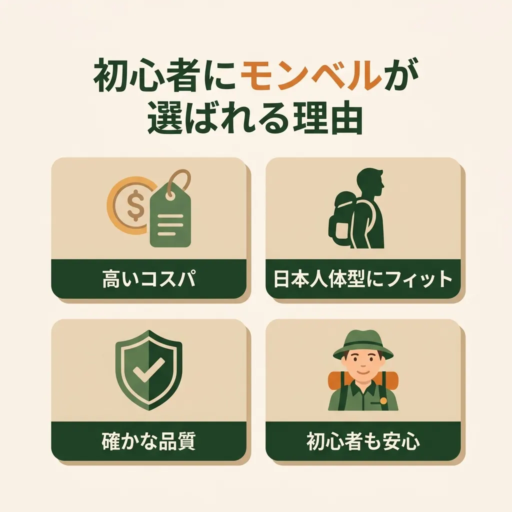 コスパ・日本人体型フィット・品質・初心者向けの4つの魅力を整理