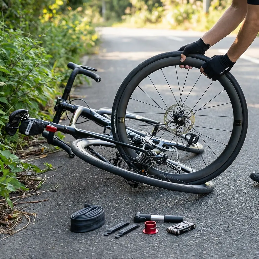 ディスクブレーキ車のパンク修理完全ガイド｜スルーアクスルの外し方とパッドスペーサーの扱い