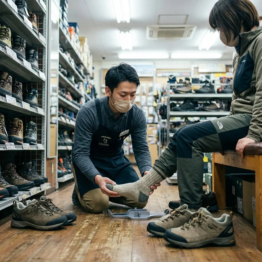 登山靴のフィッティング