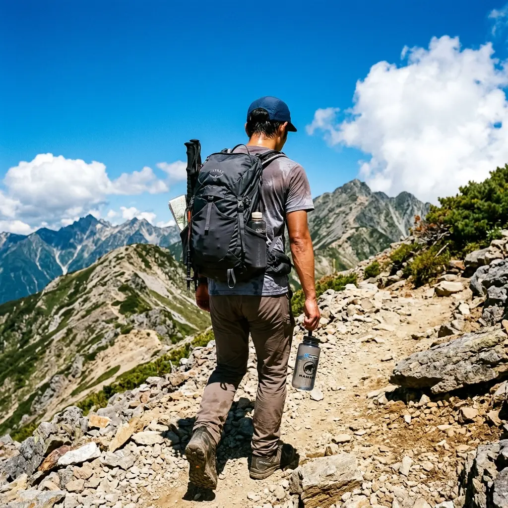 日差しの強い夏山