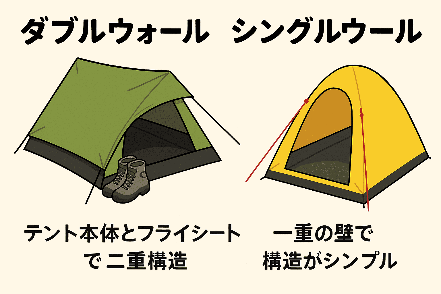 ダブルウォールとシングルウォール