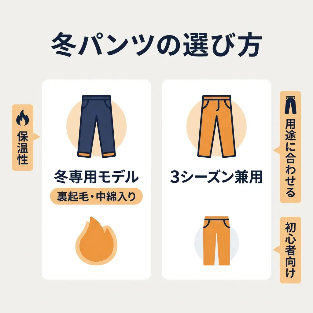 保温性と用途で選ぶ冬用トレッキングパンツの分類ガイド