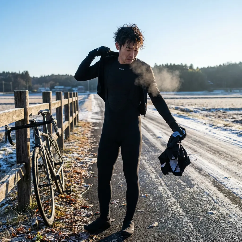 冬サイクリングのミドルレイヤーおすすめ5選！保温ジャージとインナーベストの賢い選び方