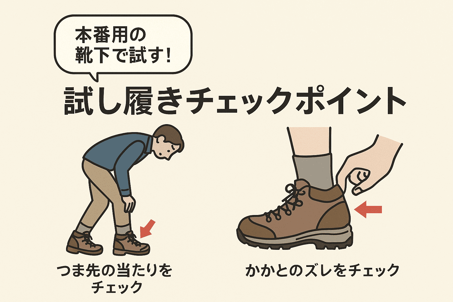 試し履きチェックポイント